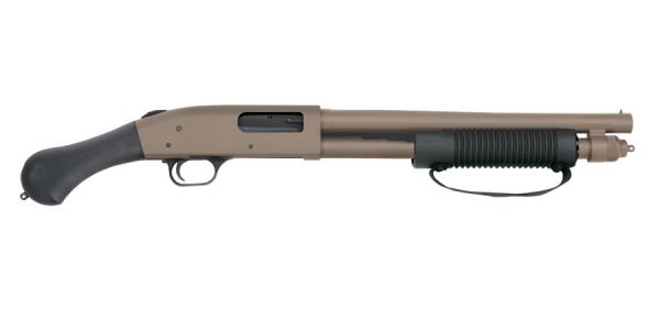 Mossberg 590 Shockwave Flat Dark Earth Cerakote 12 Gauge Pump-Action with 14 inch Barrel