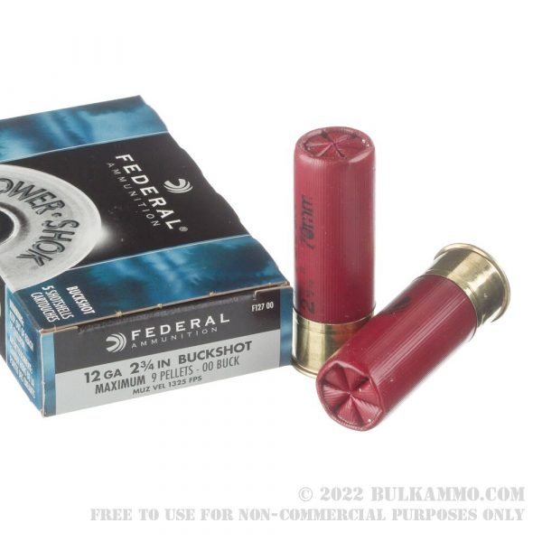 250 Rounds of 12ga Ammo by Federal - 00 Buck
