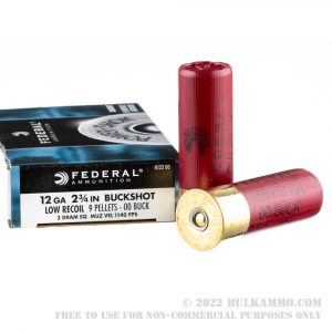 250 Rounds of 12ga Ammo by Federal - 00 Buck
