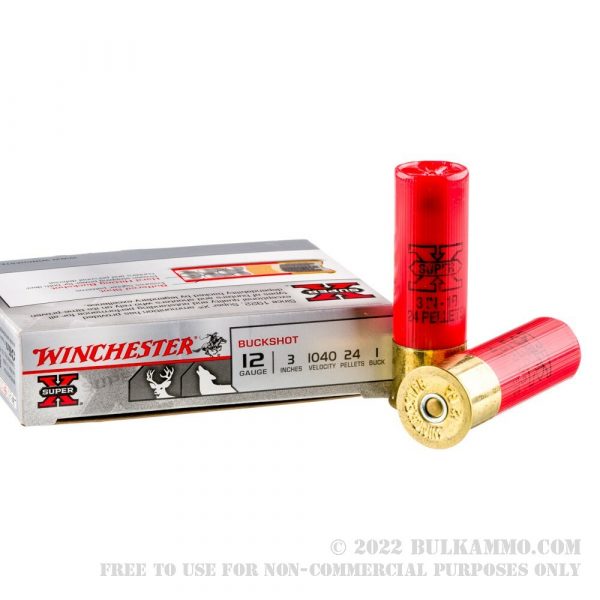 250 Rounds of 12ga Ammo by Winchester - #1 Buck