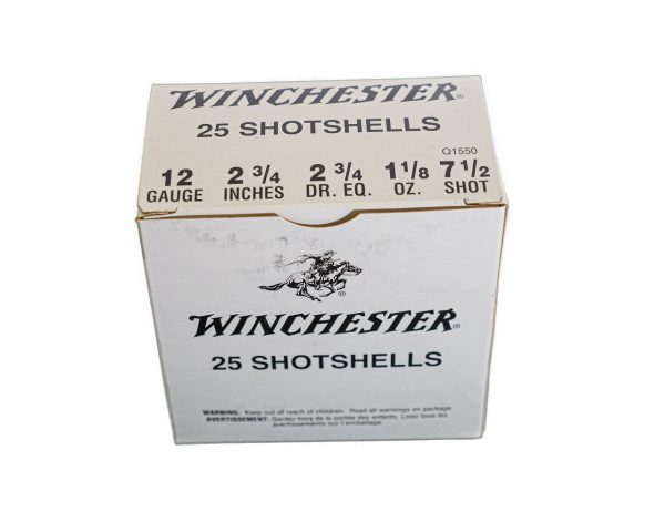 WINCHESTER USA SHOT SHELLS 12 GA. (2 3/4 SHELL 1 1/8 OZ 7 1/2 SHOT) - 25 PACK