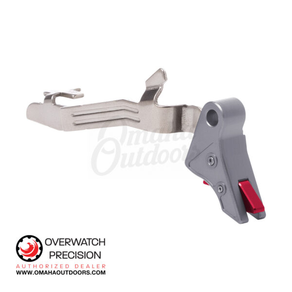 Overwatch Precision DAT V2 Trigger For Glock 42 Gray / Red