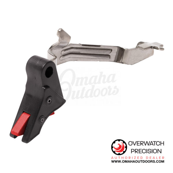 Overwatch Precision PolyDAT Trigger For Glock 43 43X 48 Black / Rosso Red - Image 2
