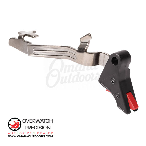 Overwatch Precision PolyDAT Trigger For Glock 43 43X 48 Black / Rosso Red