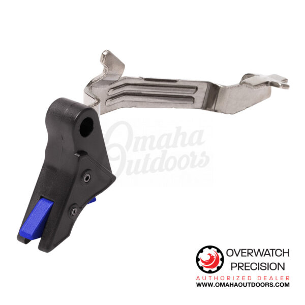 Overwatch Precision PolyDAT Trigger For Glock 43 43X 48 Black / Sky Blue - Image 2