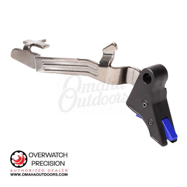 Overwatch Precision PolyDAT Trigger For Glock 43 43X 48 Black / Sky Blue