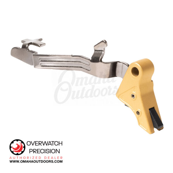 Overwatch Precision PolyDAT Trigger For Glock 43 43X 48 Gold / Black